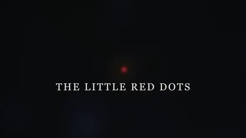 Title card reading The Little Red Dots, above a single faint red point of light from a JWST image